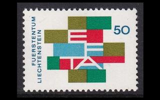 Liechtenstein 481 ** EFTA tullirajojen poistaminen (1967)