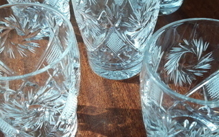 Kristalli lasit, tyylikkäät kristalliset juomalasit 6 kp