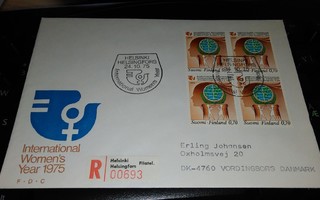 Naistenvuosi FDC R-kuori Tanskaan PK450/20