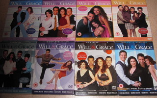 Will & Grace - Kaudet 1-8 DVD HYVÄ KUNTO
