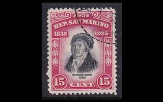 San Marino 218 o Melchiorre Delfico 15 C (1935)