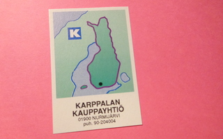 TT-etiketti K Karppalan Kauppayhtiö. Nurmijärvi
