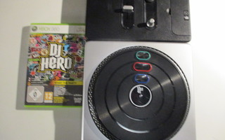 XBOX 360 DJ HERO PELI + OHJAIN