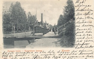 KUOPIO,  laiva Konnuksen Kanavassa - vanha Carte Postale