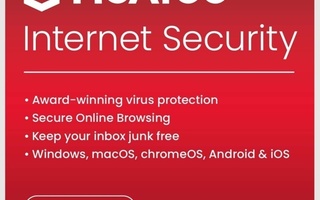 McAfee Internet Security Antivirus 2024 / 10 Laitetta