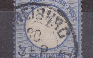 Saksa reich  1872  7 kreuzer pieni rintakilpi