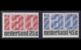 Alankomaat 912-3 ** Työjärjestö ILO 50v (1969)