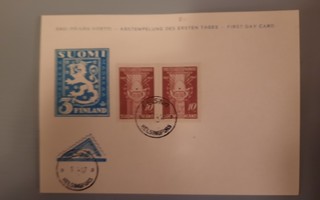 FDC Suomi, kortti 1947 Postisääsöpankki, blanco