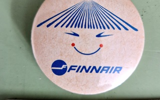 Vintage Finnair rintamerkki Kiina