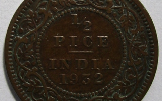 0147 Brittiläinen Intia 1/2 Pice 1932 KM# 510