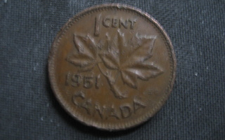 Kanada  1 Cent  1951  KM # 41   Pronssi