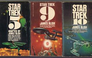 Bliss, James: Star Trek 5, 9 &10. Bantam, 1972,1973,1974