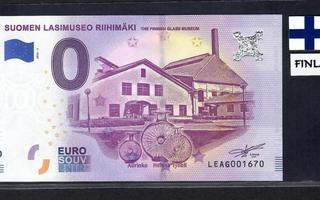 0-EURO Riihimäen lasimuseo,Suomenlipulla