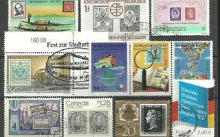 FILATELIA-AIHE postimerkkiaihetta levyllinen merkkejä