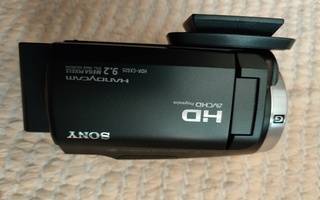 Sony HDR-CX625 videokamera +  Hama-jalusta + Boya-mikrofoni