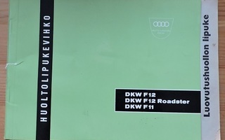 DKW F12, DKW F12 Roadster ja DKW F11 huoltolipukevihko