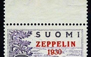 ZEPPELIN 10 MK ** VIOLETTI V. 1930..REUNAKAPPALE..POSTITUORE