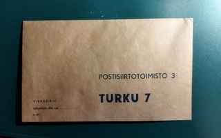 Postisiirtotoimisto 3  Turku 7  -kuori, 50-60-luku
