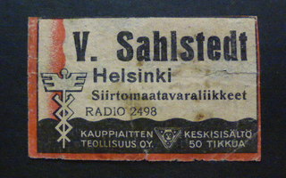 V. SAHLSTEDT  /  HELSINKI  #  1