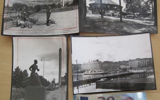 4 Valokuvaa Helsinki 1950-l Postikortin Alkup.Mallikappaleet