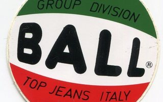 Retro - Vanha tarra - Ball Top Jeans Italy