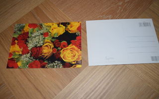 postikortti ruusu ruusuja