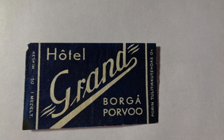 TT-etiketti Hotel Grand, Borgå Porvoo