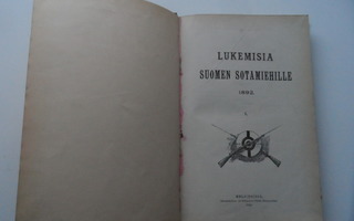 LUKEMISIA SOTAMIEHILLE 1892 1-8
