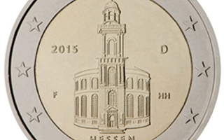 2€ Rullasarja Saksa 2015 (A,D,F,G,J) Hessen ,Paavalin Kirk