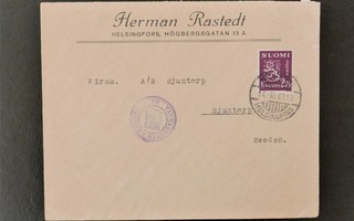 FIRMAKUORI Herman Rastedt Helsinki 1940 Ruotsiin