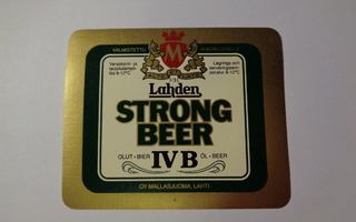 Etiketti - Lahden Strong Beer IV B