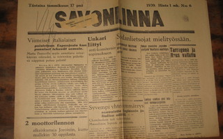 Sanomalehti : Savonlinna  17.1.1939  (IKL)