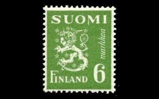 350 ** Leijona 6 mk vihreä (1948)