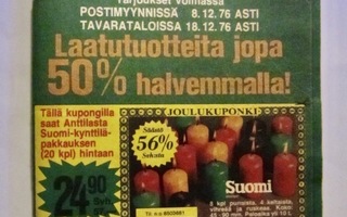 Anttilan säästökirja, 8. - 18. 12. 1976  asti