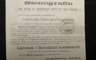 Mainoskuvallinen firmakuori:Stenografförbundet! (C1476)