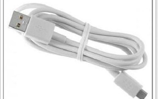 Valkoinen 8pin micro USB-kaapeli