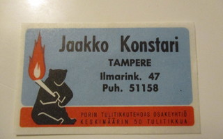 TT ETIKETTI - TAMPERE JAAKKO KONSTARI T-0387