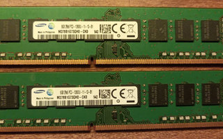 2x 8GB DDR3 eli yhteensä 16GB