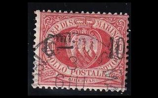 San Marino 10 o Käyttösarja päällep 10 C (1892)