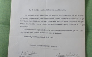 Forssan Suojeluskunta papereita v.1934