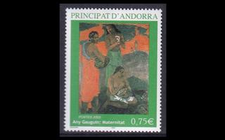 Andorra Fr 608 ** Taidemaalari Paul Gauguin (2003)