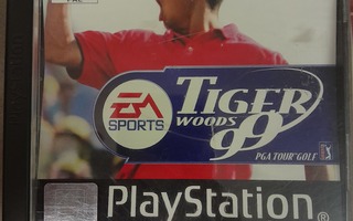 Sony PlayStation 1 Tiger Woods 99 Pga Tour Golf peli B PAL