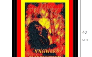 Yngwie Malmsteen canvastaulu 30 cm x 40 cm musta kehys