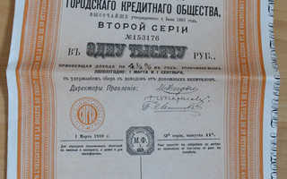Obligaatio Venäjä, Pietari 1910