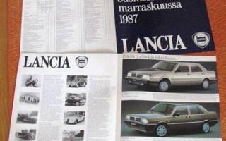 1987 Lancia mallisto esite - KUIN UUSI - VALTAVA - suom