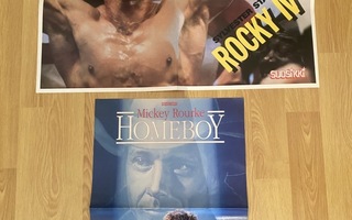Rocky (Stallone) ja Homeboy ( Rourke ) nyrkkeily julisteet