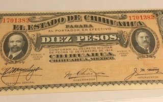 Mexico 10 pesos 1915 - UNC