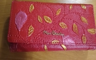 Punainen lehtikoriste lompakko Pierre Gardin