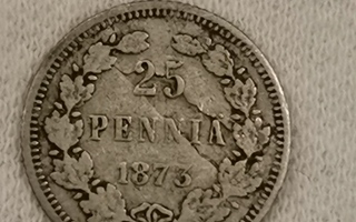 25 penniä 1873, Suomi, aihiovikainen