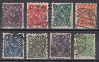 REICH 1922-1923 Postitorvet yksiväriset